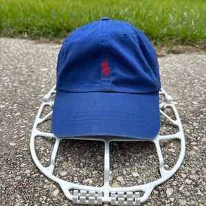 Vintage Blue Polo Ralph Lauren Cap with Red Logo